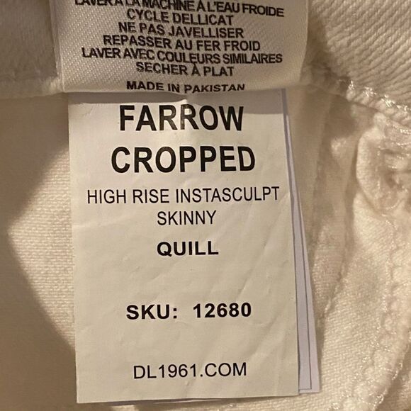DL1961 Farrow Cropped High Rise Instasculpt Skinny Jeans Size 29 - Picture 8 of 9